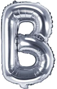 PartyDeco Balon foliowy litera B, 14", srebrny FB2M-B-018 - Balony i akcesoria - miniaturka - grafika 2