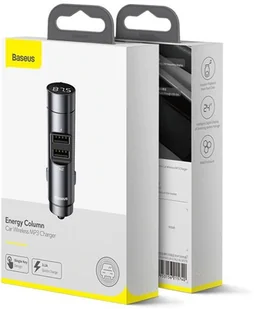 Baseus Ładowarka transmiter FM Bluetooth QC 3.0 2x USB 3.1A Dark grey CCNLZ-0G - Transmitery FM - miniaturka - grafika 7