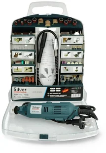 Silver Miniwiertarka MG01 z akcesoriami - 300 elementów NSZ-08054 - Zestawy narzędziowe Silver Miniwiertarka MG01 z akcesoriami - 300 elementów NSZ-08054 - Zestawy narzędziowe - miniaturka - grafika 1