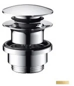 Korki do umywalek - Hansgrohe Push-Open korek umywalkowy złoto 50100990 - miniaturka - grafika 1