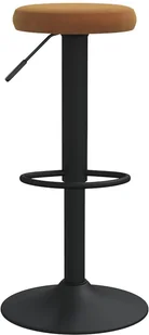 vidaXL Lumarko Stołki barowe, 2 szt., brązowe, tapicerowane aksamitem 333141 - Taborety i hokery - miniaturka - grafika 2