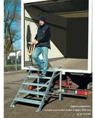 Rusztowania - Krause Schodki jezdne z pomostem 4 stopnie o szer. 600 mm 810359 810359 - miniaturka - grafika 1