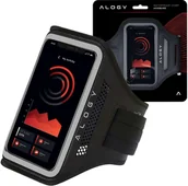 Etui i futerały do telefonów - Alogy Etui do biegania WaterProof Sport ArmBand wodoodporna opaska na ramię do telefonu 6.5 cali Czarna 13861X1 - miniaturka - grafika 1