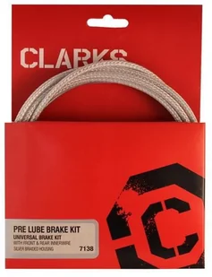 Clarks Zestaw hamulcowy CLARK'S PRE LUBE CARBON Mtb/Szosa uniwersalny pancerz srebrny karbon (DWZ) A-CLA-7138 - Hamulce rowerowe - miniaturka - grafika 2
