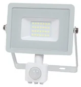 Lampy ogrodowe - V-tac naświetlacz LED Pro series) z czujnikiem ruchu PIR VT-20-S-W SAMSUNG CHIP 20W 4000K 1600lm IP65 biały SKU 449 - miniaturka - grafika 1