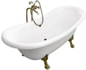 Wanny - Besco Wanna wolnostojąca Amelia 190 łapy czarne DODATKOWO 5% U NA KOD BESCO5 WKA-190W+CZ - miniaturka - grafika 1