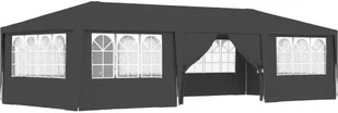 vidaXL Namiot imprezowy ze ściankami, 4x9 m, antracytowy, 90 g/m - Pawilony ogrodowe - miniaturka - grafika 5