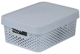 Curver Pojemnik ażurowy z przykrywką 4,5L Infinity szary CUR-229117 - Pojemniki łazienkowe - miniaturka - grafika 4