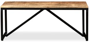 vidaXL Ławka z drewna mango, 110x35x45 cm vidaXL - Ławki do przedpokoju - miniaturka - grafika 2