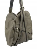 Magre (PL) Plecak Skórzany (PL) JOWITA Skóra Naturalna Licowa GRAFITOWO-BEŻOWY