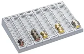 Sejfy i kasy pancerne - Wedo 160780037 deska do liczenia pieniędzy (z metalowym dno i dno 8 wyjmowanymi wkładkami muenzrillen, 27,9 x 18,8 x 4,8 cm) jasnoszary 160780037 - miniaturka - grafika 1