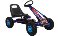 Jeździki dla dzieci - Import LEANToys Gokart Niebieski A-15 Pompowane Koła 202 - miniaturka - grafika 1