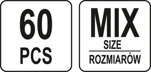 Yato ZESTAW KLINÓW DO KÓŁ PASOWYCH 60 SZTUK MIX ROZMIARÓW - Narzędzia warsztatowe - miniaturka - grafika 4