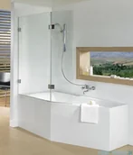 Parawany nawannowe - Riho Scandic NXT X500 parawan nawannowy lewy chrom 90x150cm GX00642C1 - miniaturka - grafika 1