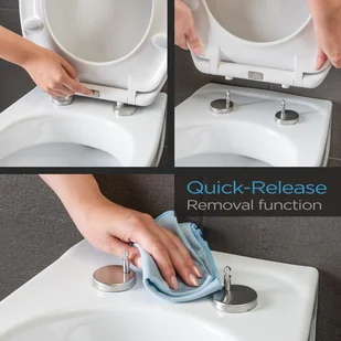 Blumfeldt Blumfeldt Celesto, deska sedesowa, kształt O, wolnoopadająca, antybakteryjna, biała 121400 - Deski sedesowe - miniaturka - grafika 4