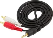 Kable - Hertz Kabel  Jack 3.5mm RCA Cinch x2 1.5m czarny V31AC-AK233 - miniaturka - grafika 1