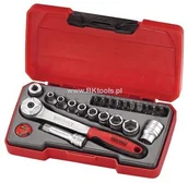 Zestawy narzędziowe - TENG TOOLS TENGTOOLS ZESTAW KLUCZY NASADOWYCH CHWYT 1/4""T1422 167320100 - miniaturka - grafika 1