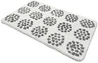 Dywaniki łazienkowe - MSV dywanik łazienkowy Quito z mikrofibry 50 x 80 cm, biały/szary, 50 x 80 x 15 cm 142051 - miniaturka - grafika 1