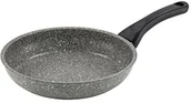 Patelnie - Barazzoni monolitica patelnia aluminiowa wygląd kamienia pokryta marmotech, dno i dno indukcyjne aluminium/stal,  24 cm, Made in Italy, szary 85510602489 - miniaturka - grafika 1