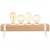 Lampy stojące - Brilliant WHITE WOOD Biały/Naturalny 4xE27 z włącznikiem na kablu Lampka stołowa HK18247S75 HK18247S75 - miniaturka - grafika 1