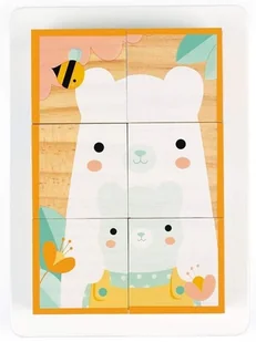 Janod Klocki drewniane puzzle 6w1 Pure 6 elementów J05158 729980 - Zabawki kreatywne - miniaturka - grafika 8