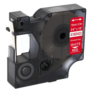 DYMO strefadrukarek.pl Taśma 1805422 winylowa 19mm x 5.5m czerwona biały nadruk - zamiennik | OSZCZĘDZAJ DO 80% - ZADZWOŃ! 730811399 PROMOCJA! RH-1805422 - Dodatki do drukarek i skanerów - miniaturka - grafika 2