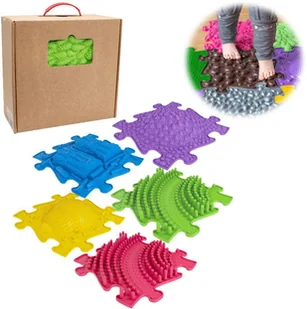 Askato Mata podłogowa sensoryczna 5 elementów - Zabawki sensoryczne - miniaturka - grafika 2