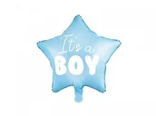 Baby shower i roczek - PartyDeco Balon foliowy Gwiazdka - It's a boy, 48cm, jasny niebieski FB22P-001J - miniaturka - grafika 1