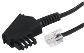 Akcesoria car audio - Hama kabel telefoniczny uniwersalny (TAE-F-Stecker  Modular-Kupplung 6P4 °C) Czarny, standardowe opakowanie, 10 m, czarny 00044822 - miniaturka - grafika 1
