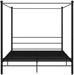 vidaXL Lumarko Rama łóżka z baldachimem, czarna, metalowa, 200 x 200 cm 325069 - Łóżka - miniaturka - grafika 4
