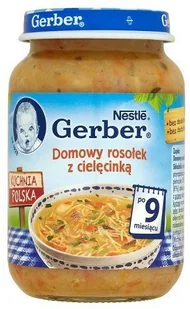 Gerber Obiadek, Domowy rosołek z cielęcinką, 190 g, 9m+ - Dania dla dzieci - miniaturka - grafika 3