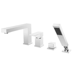 PMD Piramida PMD Modern/Varium Bateria nawannowa 4 otworowa chrom BW-MV4-CH - Baterie wannowe i prysznicowe - miniaturka - grafika 2