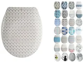 Deski sedesowe - MSV deska sedesowa Mozaic z Duroplast z mechanizmem cichego domykania Softclose, plastik, wielokolorowa, 30 x 20 x 15 cm 141749 - miniaturka - grafika 1