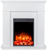 Wkłady kominkowe - Vente-unique.pl Kominek elektryczny VESUVIA  98 × 24 × 102,5 cm (dł. × szer. × wys.)  biały - miniaturka - grafika 1