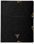 Notesy i bloczki - Clairefontaine 102514C Flying Spirit, teczka z 3 klapkami, do formatu DIN A4, 24 x 32 cm, koperta z kartonu, 1 sztuka, czarna z sortowanymi wzorami 102514C - miniaturka - grafika 1
