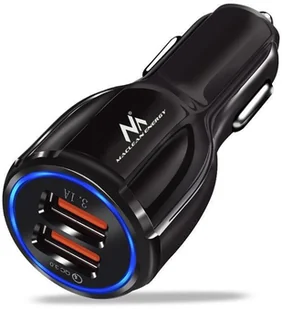 Maclean Ładowarka Ładowarka samochodowa MCE478 B QC 3.0 2xUSB czarna MCE478 B - Ładowarki samochodowe - miniaturka - grafika 2