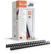 Grzbiety do bindownic - Peach pb416  02 plastik począwszy od ofert dla prestiżowych klientów po raporty roczne DIN A4, 16 MM, 145 arkuszy, 100 sztuk, w kolorze czarnym PB416-02 - miniaturka - grafika 1