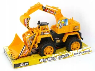 Duża Koparka Spychacz Napęd Ruchome Części 30CM - Samochody i pojazdy dla dzieci - miniaturka - grafika 2