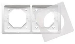 Simon Ramka Basic 2x bryzgoszczelna BMR2B/11 biały - Klawisze i ramki - miniaturka - grafika 2