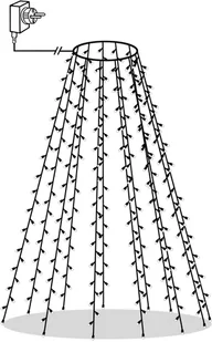 vidaXL Lampki choinkowe, 180 LED, do wnętrz i na zewnątrz, IP44, 180cm - Pozostałe oświetlenie - miniaturka - grafika 4