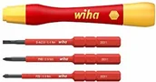 Zestawy narzędziowe - Wiha 43167 Zestaw PicoFinish slimVario electric4-częściowy z wkrętakiem precyzyjnym slimBits, czerwony, żółty, 4 części - miniaturka - grafika 1