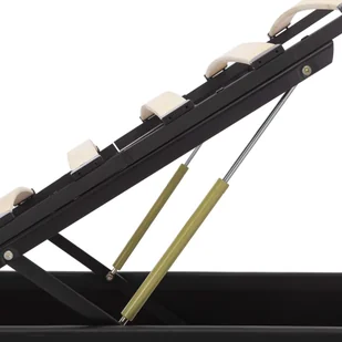 vidaXL Rama łóżka z podnośnikiem i LED, czarna, ekoskóra, 160 x 200 cm - Łóżka - miniaturka - grafika 8