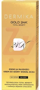 Dermika Ujędrniający krem wygładzający - Gold 24 Eye Cream Ujędrniający krem wygładzający - Gold 24 Eye Cream - Pozostałe kosmetyki do pielęgnacji twarzy - miniaturka - grafika 3