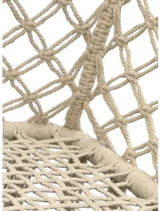 SASKA GARDEN Hamak ażurowy fotel wiszący 72x62cm z poduszką ecru victoriasport-1018065-0 - Fotele ogrodowe wiszące - miniaturka - grafika 4