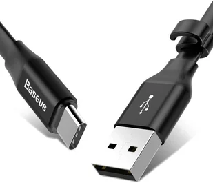 Baseus Kabel USB  Baseus Nimble kabel USB/USB-C 2A 0,23m CATMBJ-01 BSU015BLK - Kable komputerowe i do monitorów - miniaturka - grafika 3
