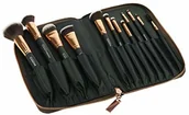 Pędzle do makijażu - Fantasia zestaw pędzli do makijażu, 12-częściowy, włosie syntetyczne, profesjonalny zestaw pędzli do makijażu, wysokiej jakości zestaw pędzli do makijażu  czarny z zamkiem błyskawicznym - miniaturka - grafika 1