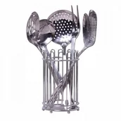 Przybory do gotowania - Kamille Zestaw przyborów kuchennych ze stali nierdzewnej w koszyku 7el. 5231 - miniaturka - grafika 1