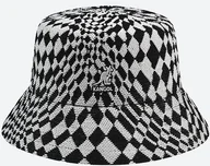 Czapki męskie - Kangol Kapelusz Warped Check Bucket K3489 BLACK/GREY K3489 BLACK/GREY - miniaturka - grafika 1
