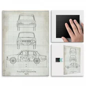 Plakaty - Pix4home Plakat metalowy Triumph Dolomite Projekt Vintage M POS-M-02544 - miniaturka - grafika 1