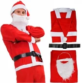 Pozostałe akcesoria świąteczne - Strój Mikołaja Kostium Przebranie Kompletne Święta - miniaturka - grafika 1